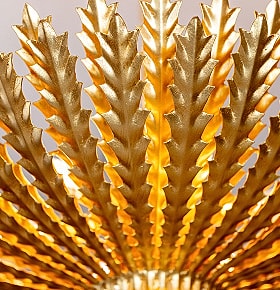 Gold leaf design with intricate detailing.