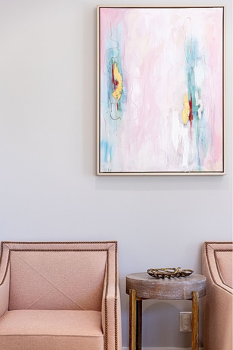 Modern reception area of a plastic surgery clinic.