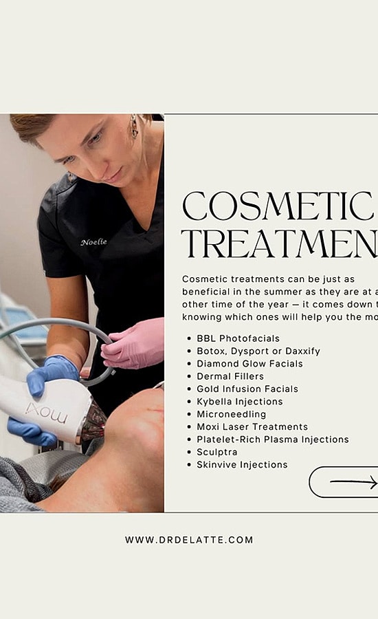 Cosmetic treatment procedures in progress.